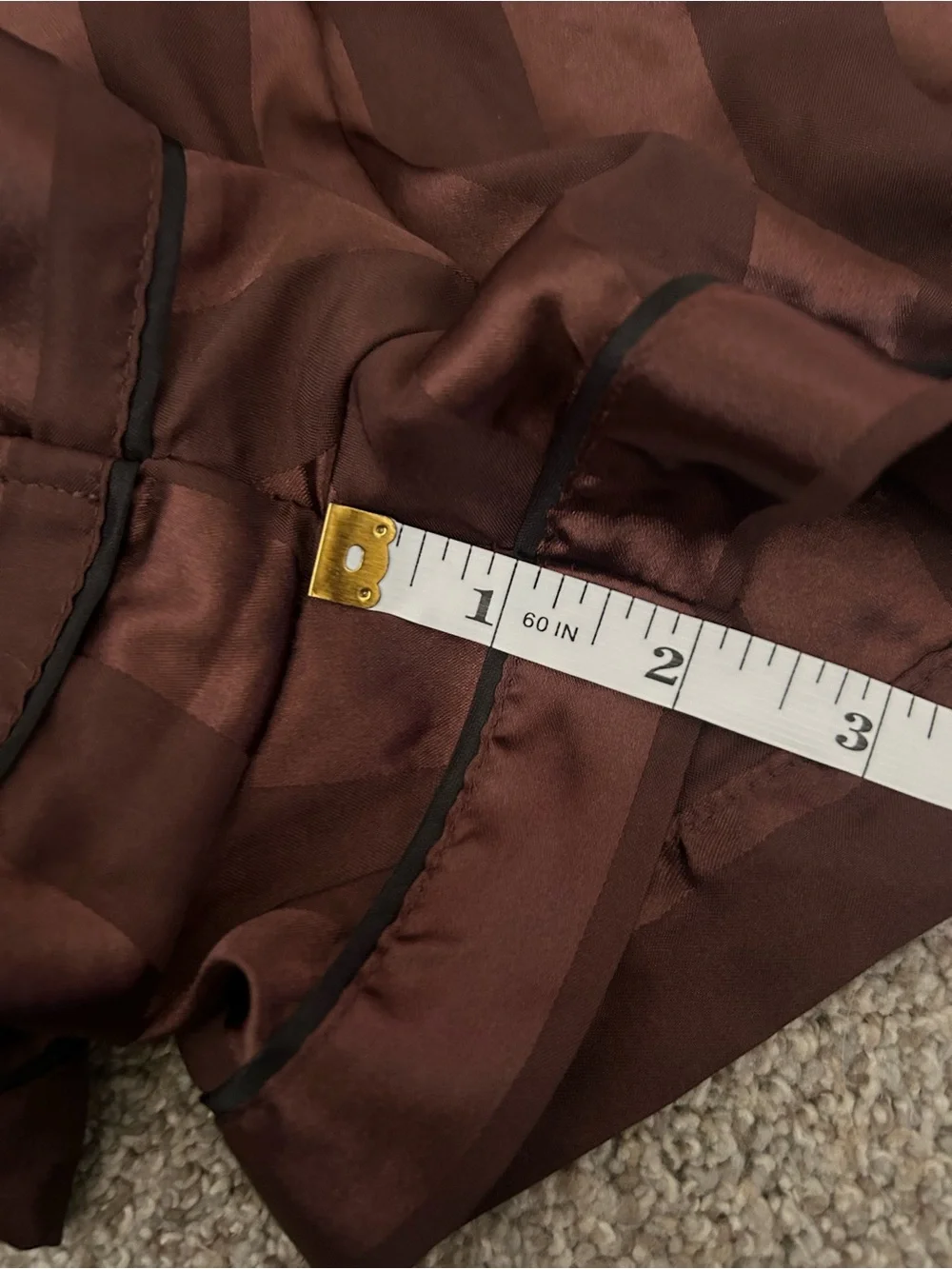 None brown satin